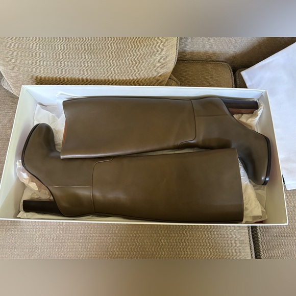 Celine Shoes - Old Celine - Phoebe Philo Era - Kaky - Green Leather Boots EU39